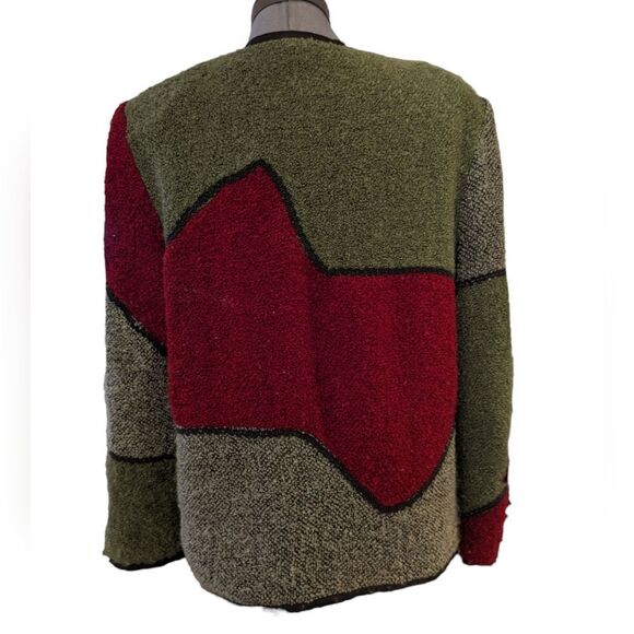 Allure vintage textured patchwork abstract boho jacket - Picture 4 of 7